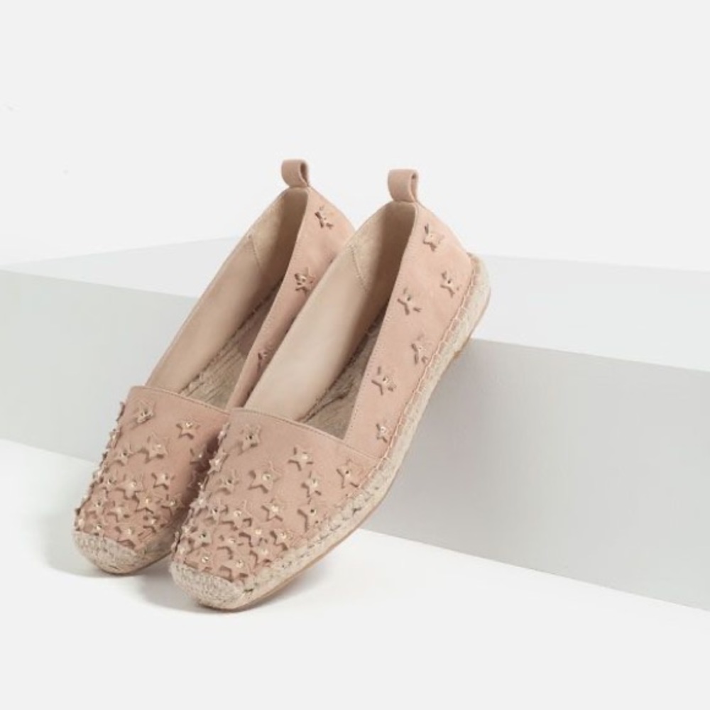 NEW Zara Blush Espadrille